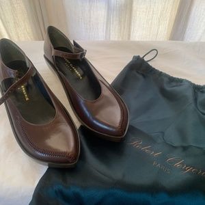 Robert Clergerie Mary-Janes, Brown, size 8